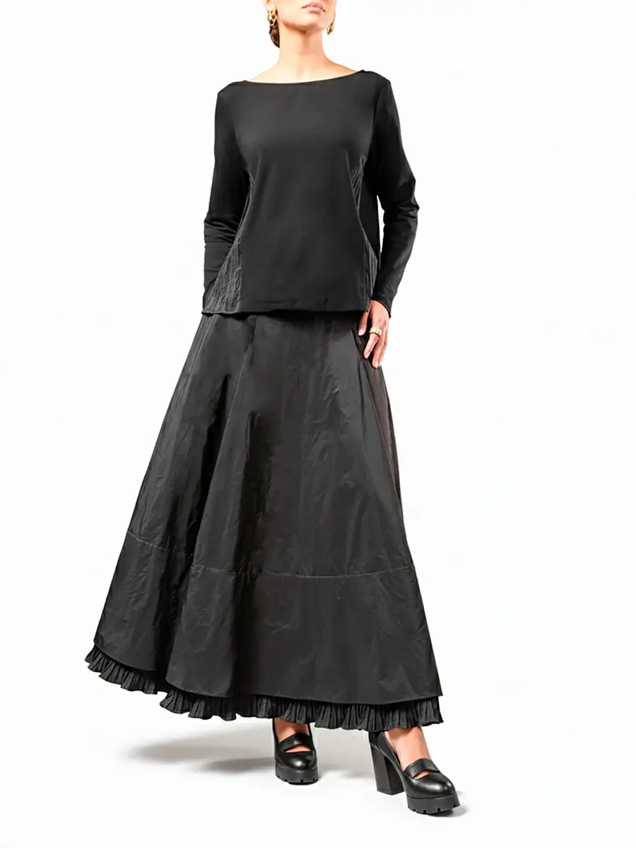 Юбка однотонная