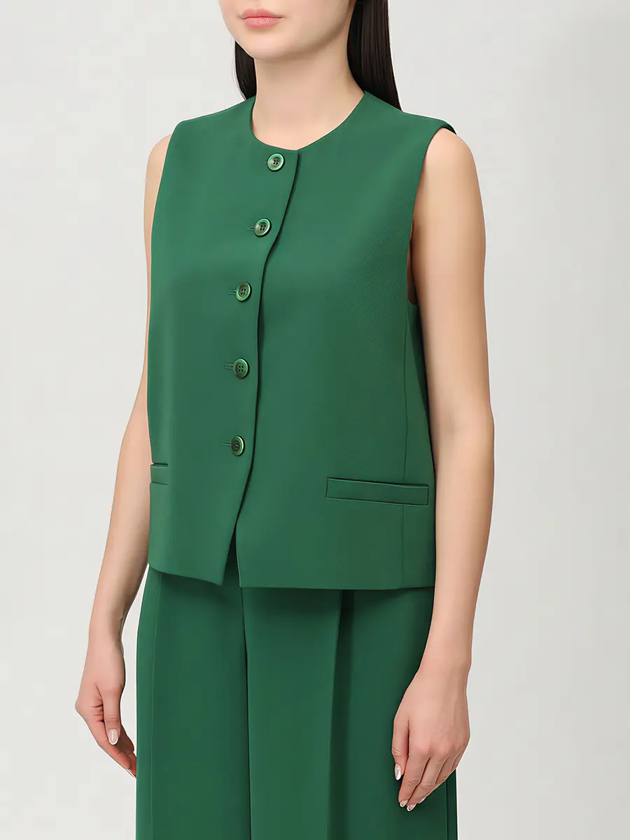 Жилет однотонный