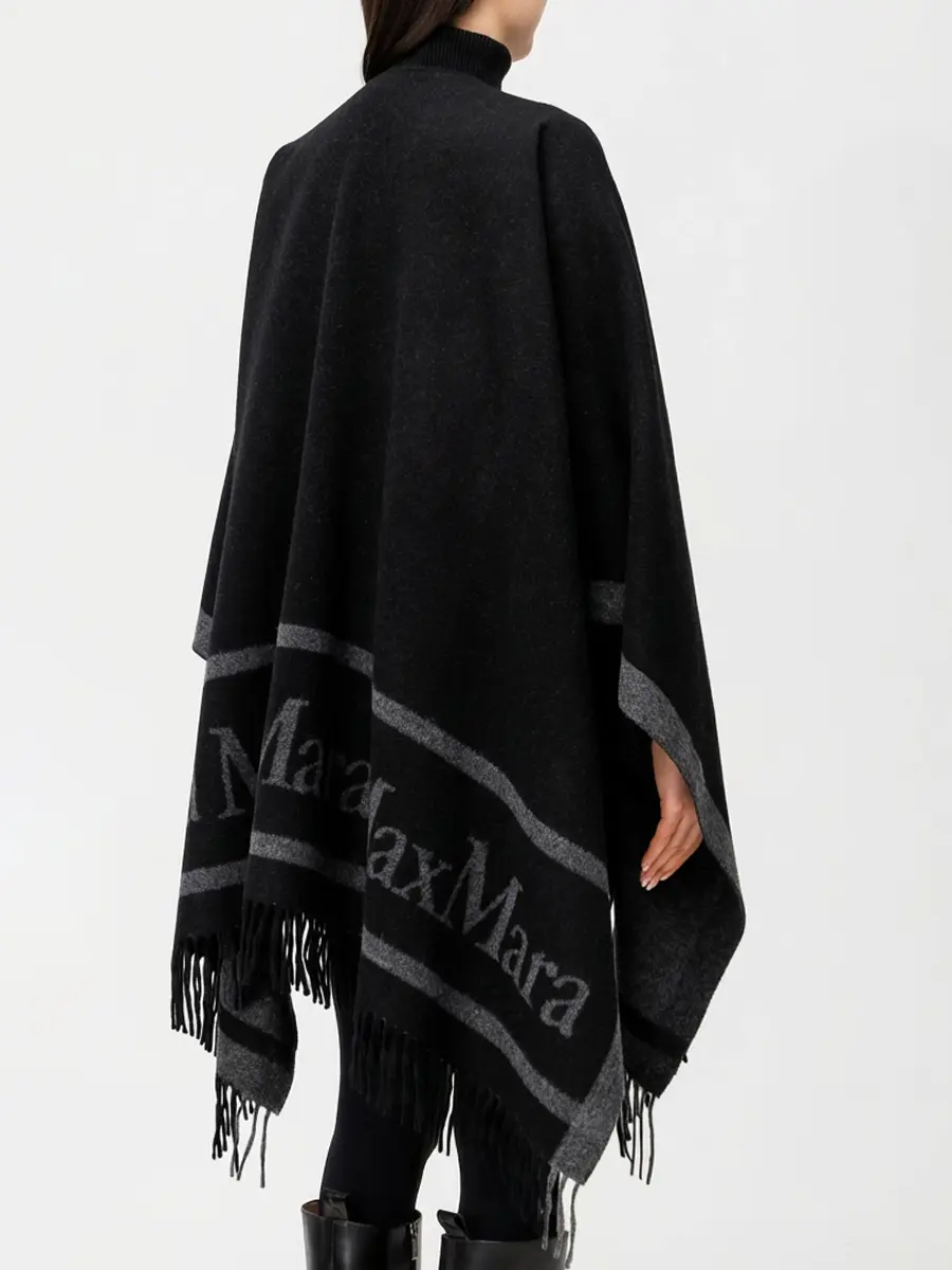 Пончо шерстяное