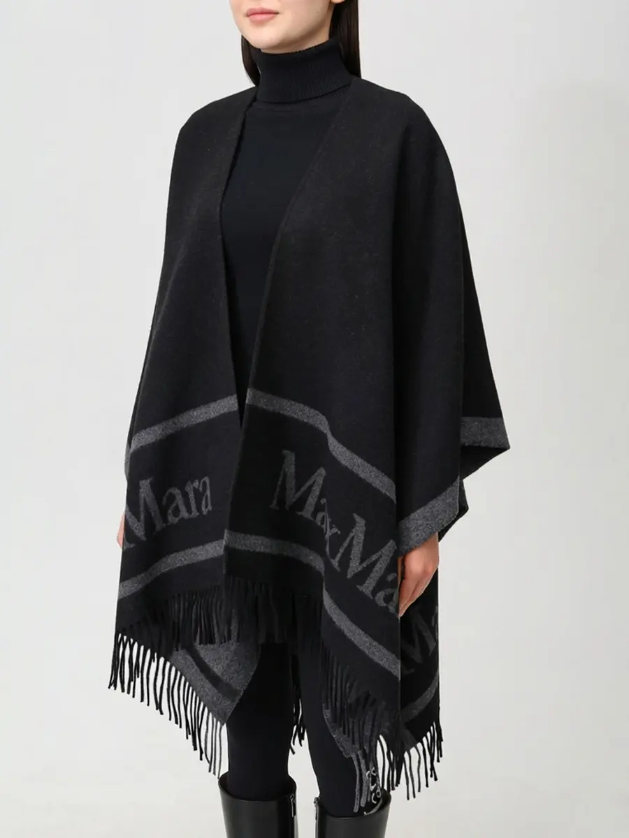 Пончо шерстяное