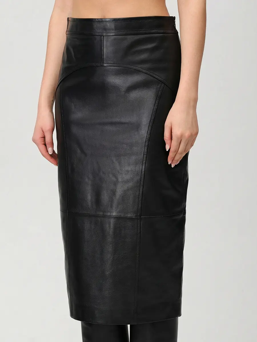 Юбка кожаная