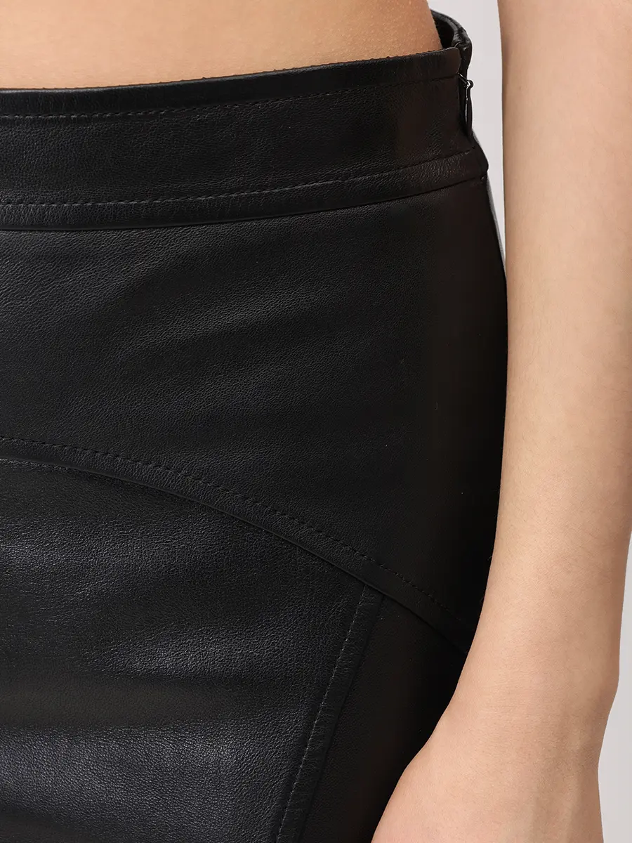 Юбка кожаная