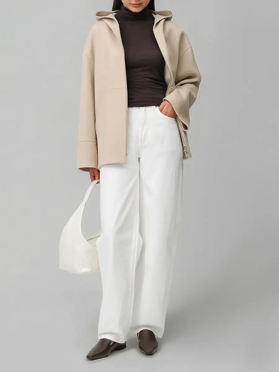 Полупальто шерстяное