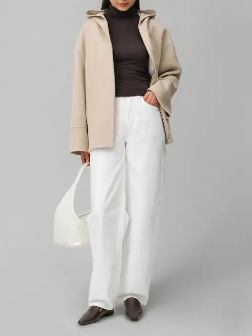 Полупальто шерстяное S MAX MARA