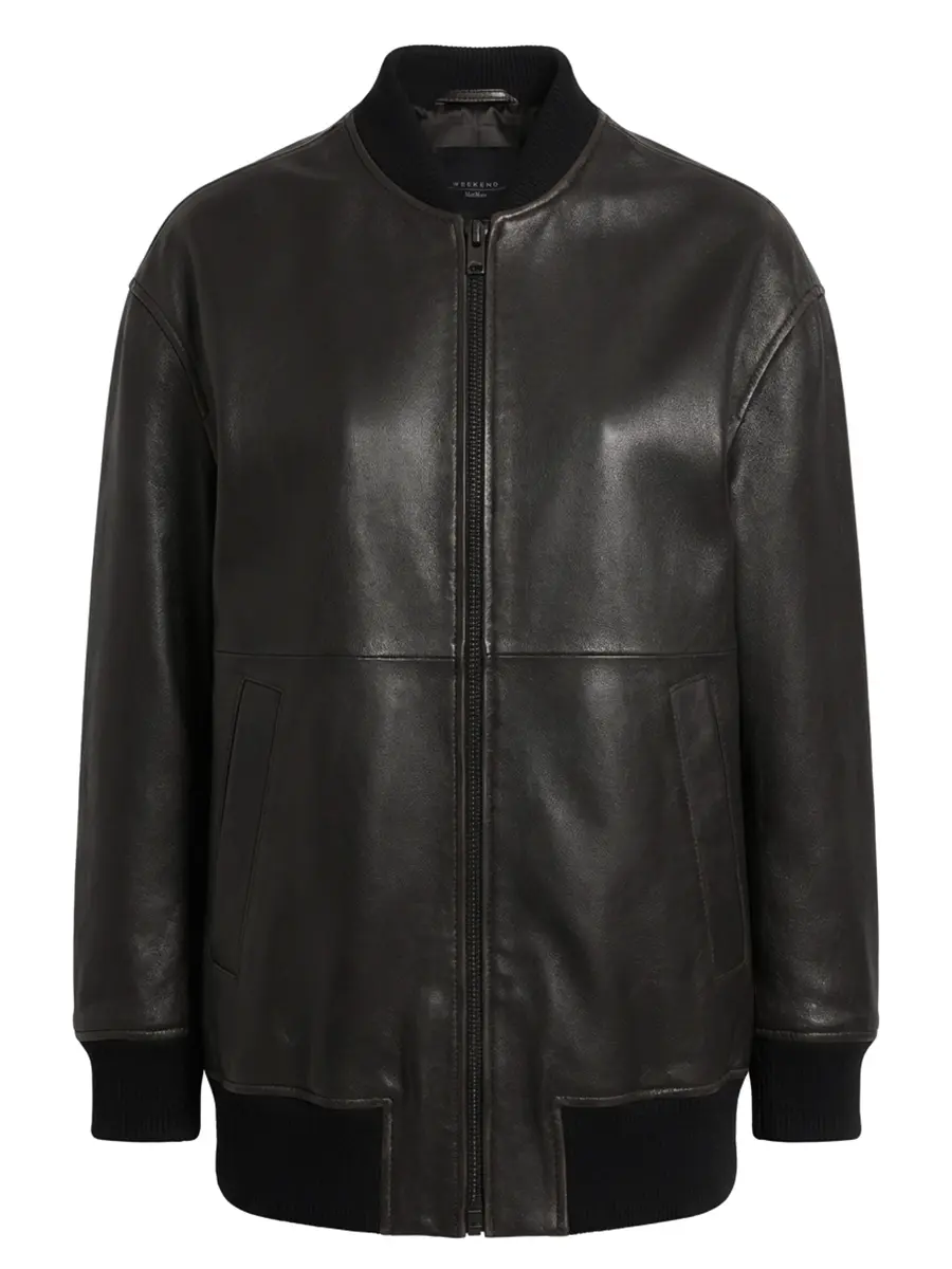 Бомбер кожаный