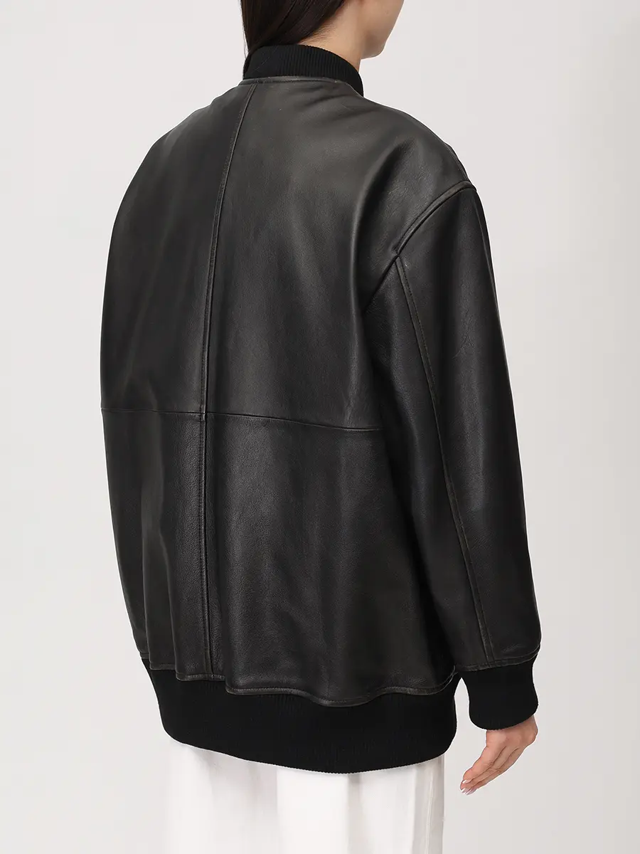 Бомбер кожаный