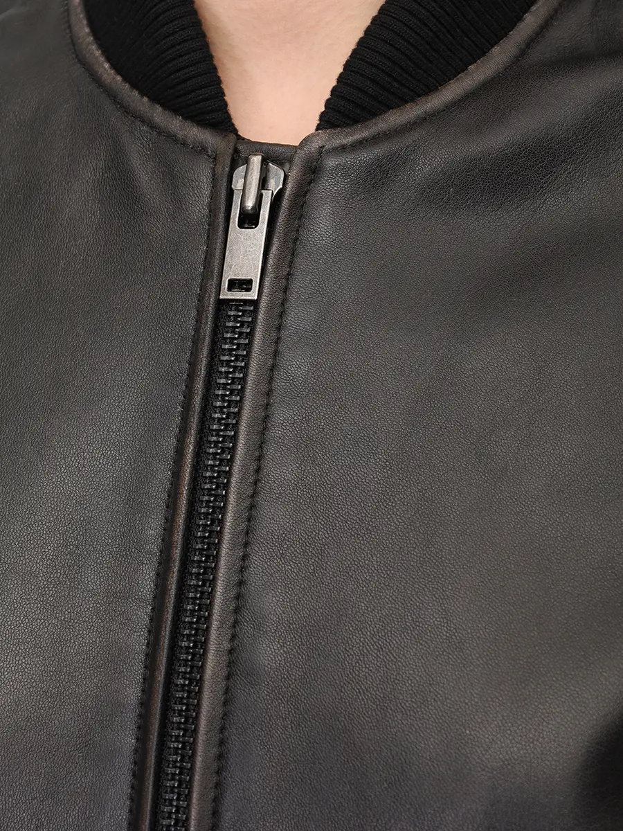 Бомбер кожаный