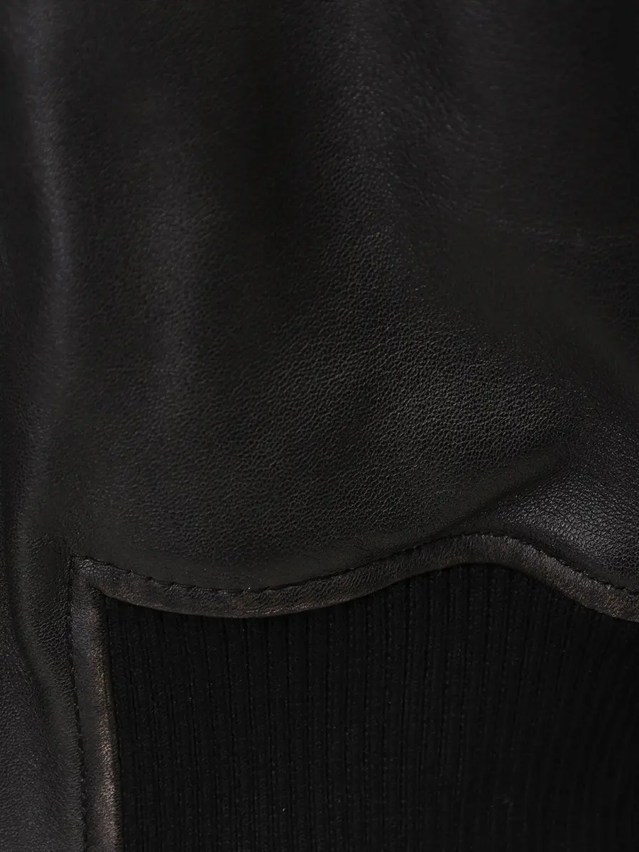 Бомбер кожаный