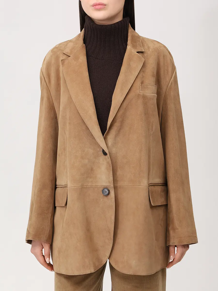 Пиджак замшевый