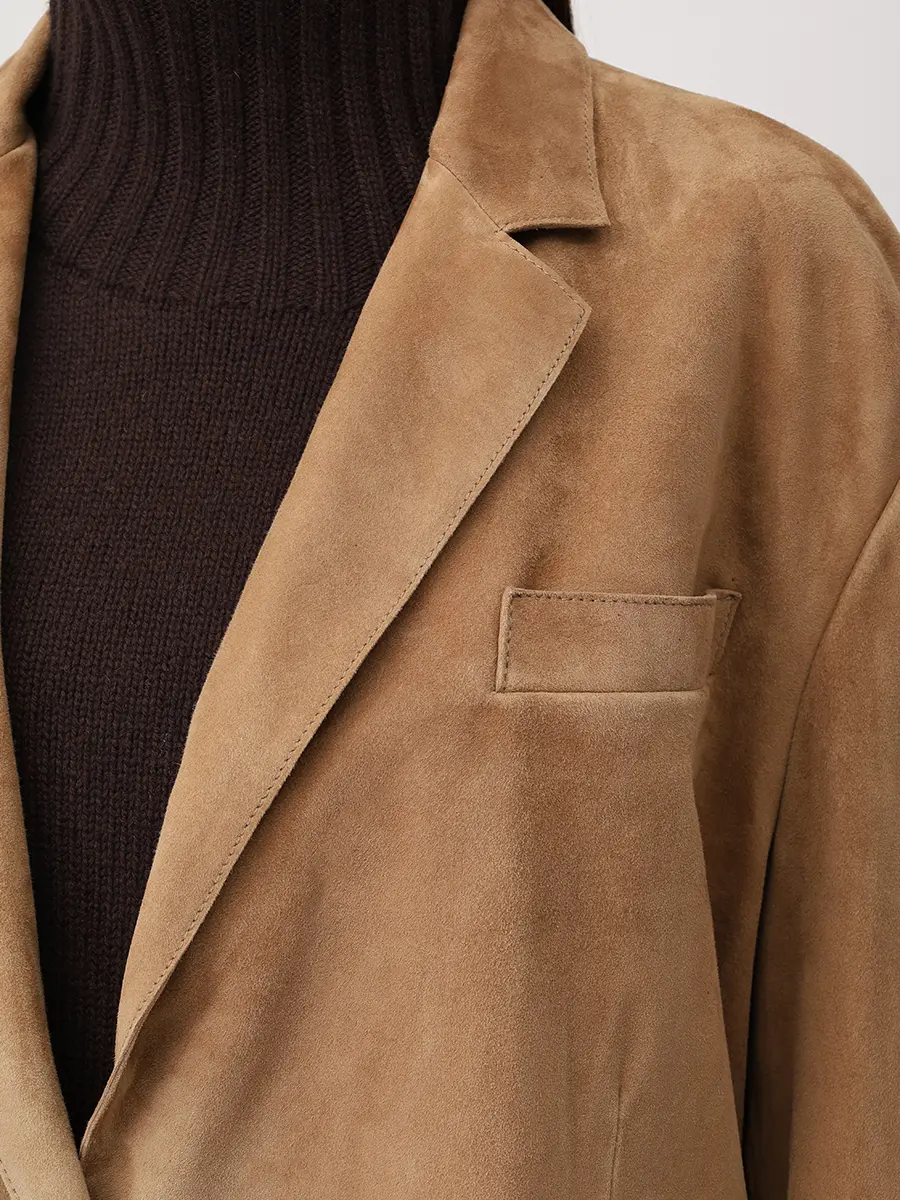 Пиджак замшевый