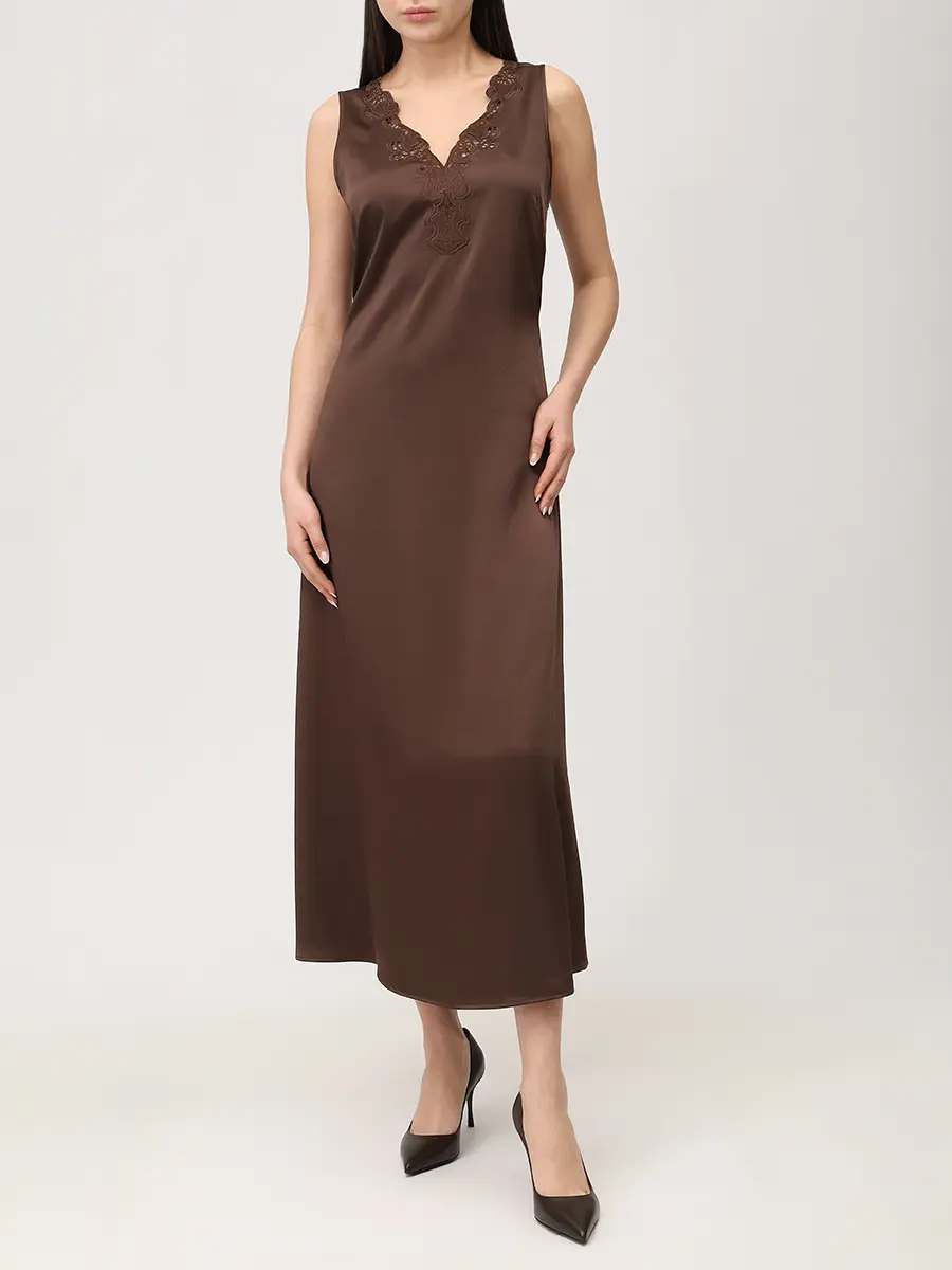 Платье атласное