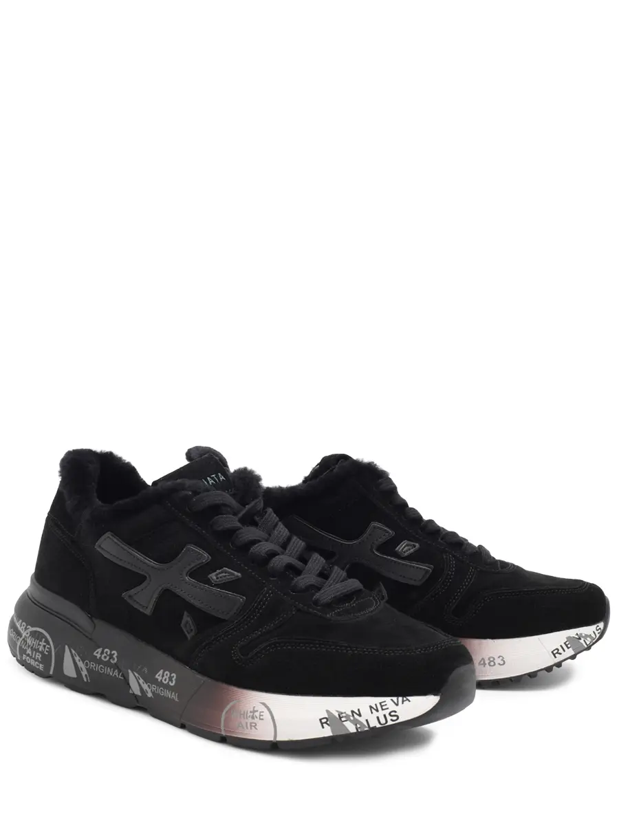 Кроссовки замшевые на меху