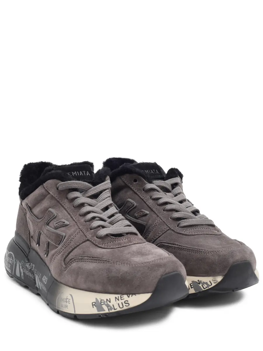 Кроссовки замшевые на меху