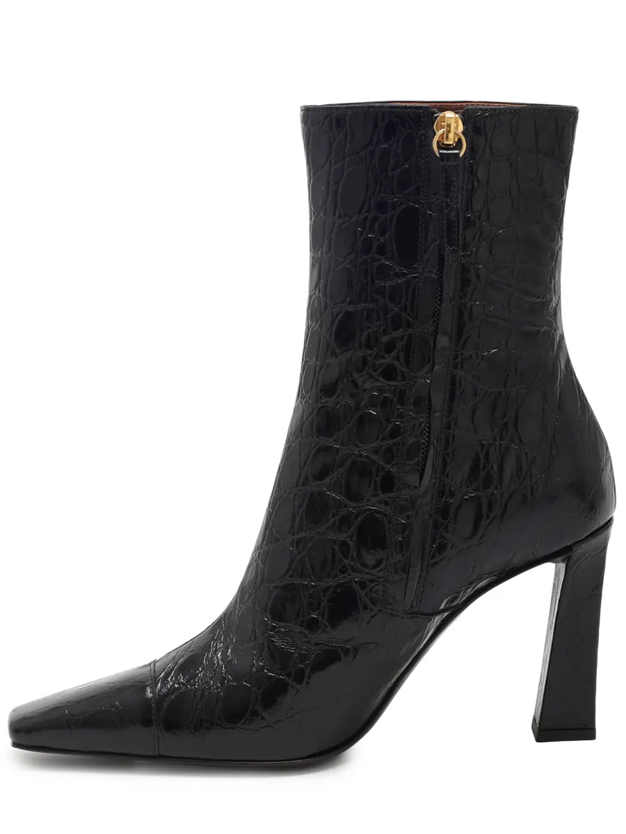 Ботильоны кожаные