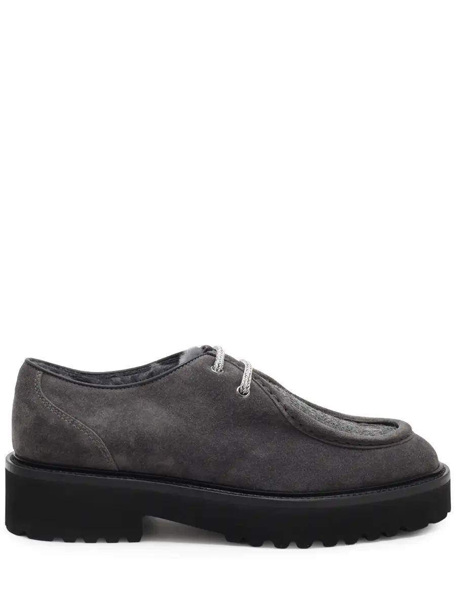 Полуботинки комбинированные на меху