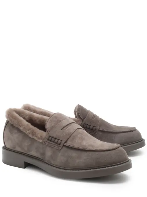 Лоферы замшевые на меху DOUCAL`S