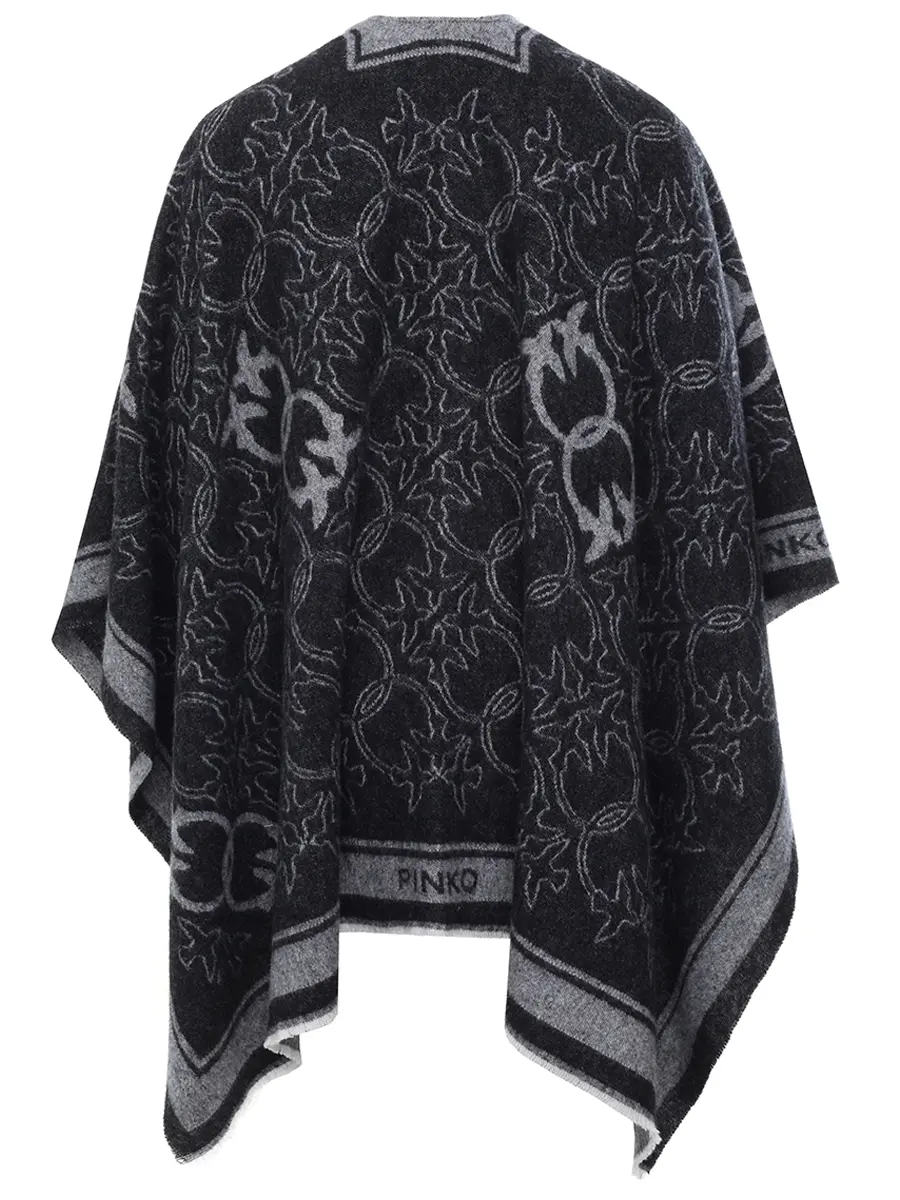 Пончо шерстяное