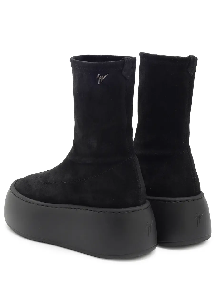 Полусапоги замшевые