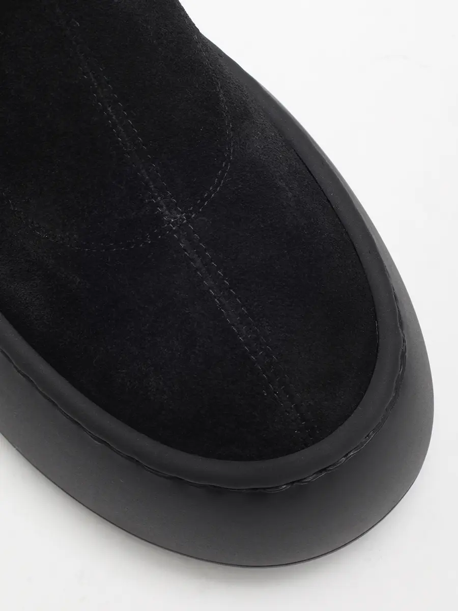 Полусапоги замшевые