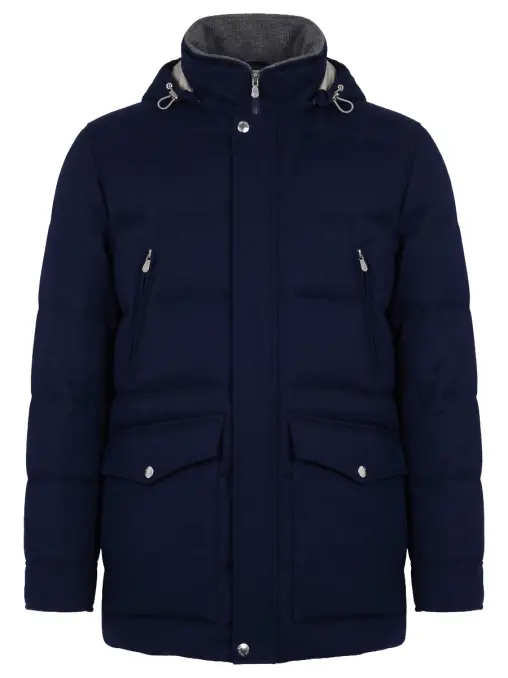 Пуховик из шерсти и кашемира BRUNELLO CUCINELLI