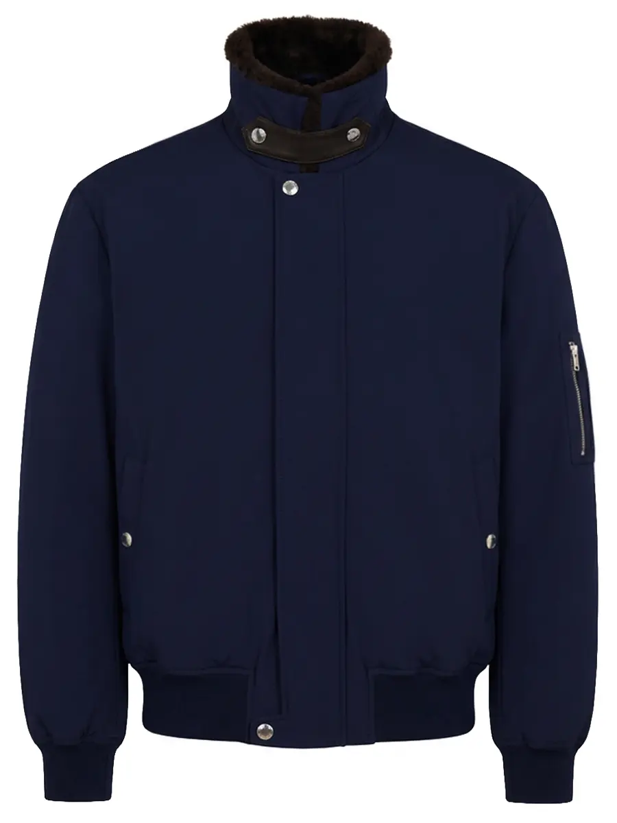 Пуховик однотонный