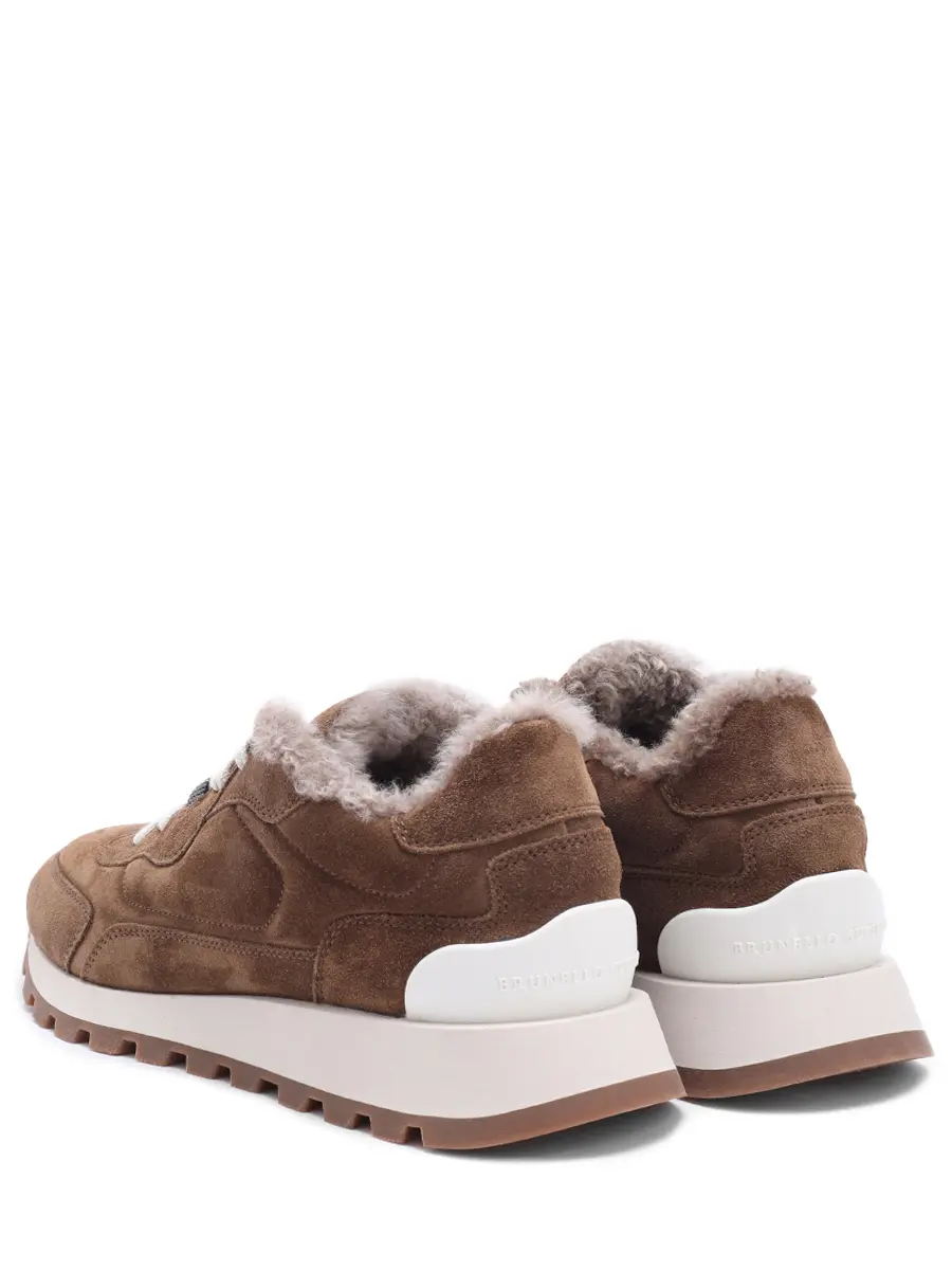 Кроссовки замшевые на меху