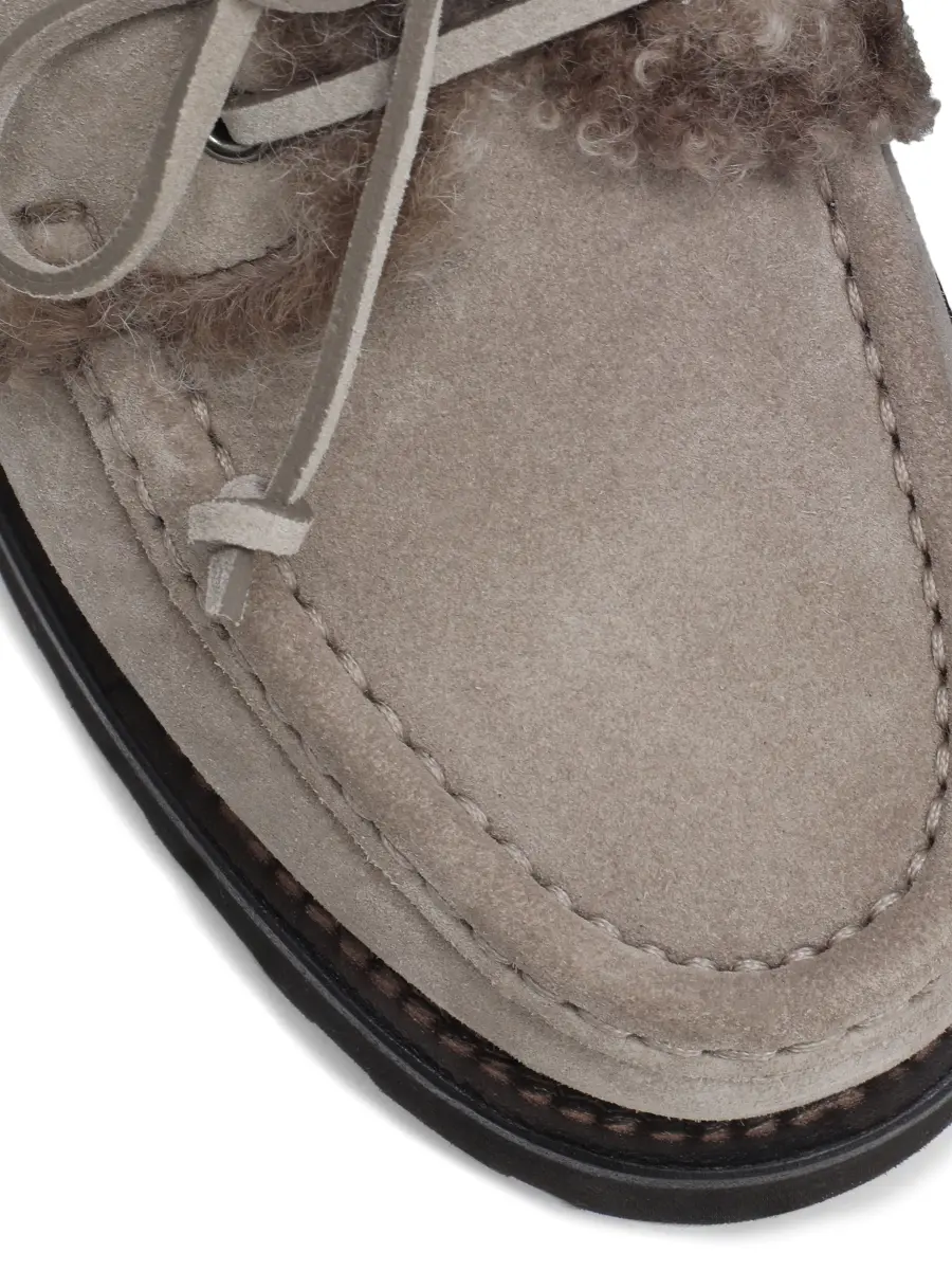 Топсайдеры замшевые на меху