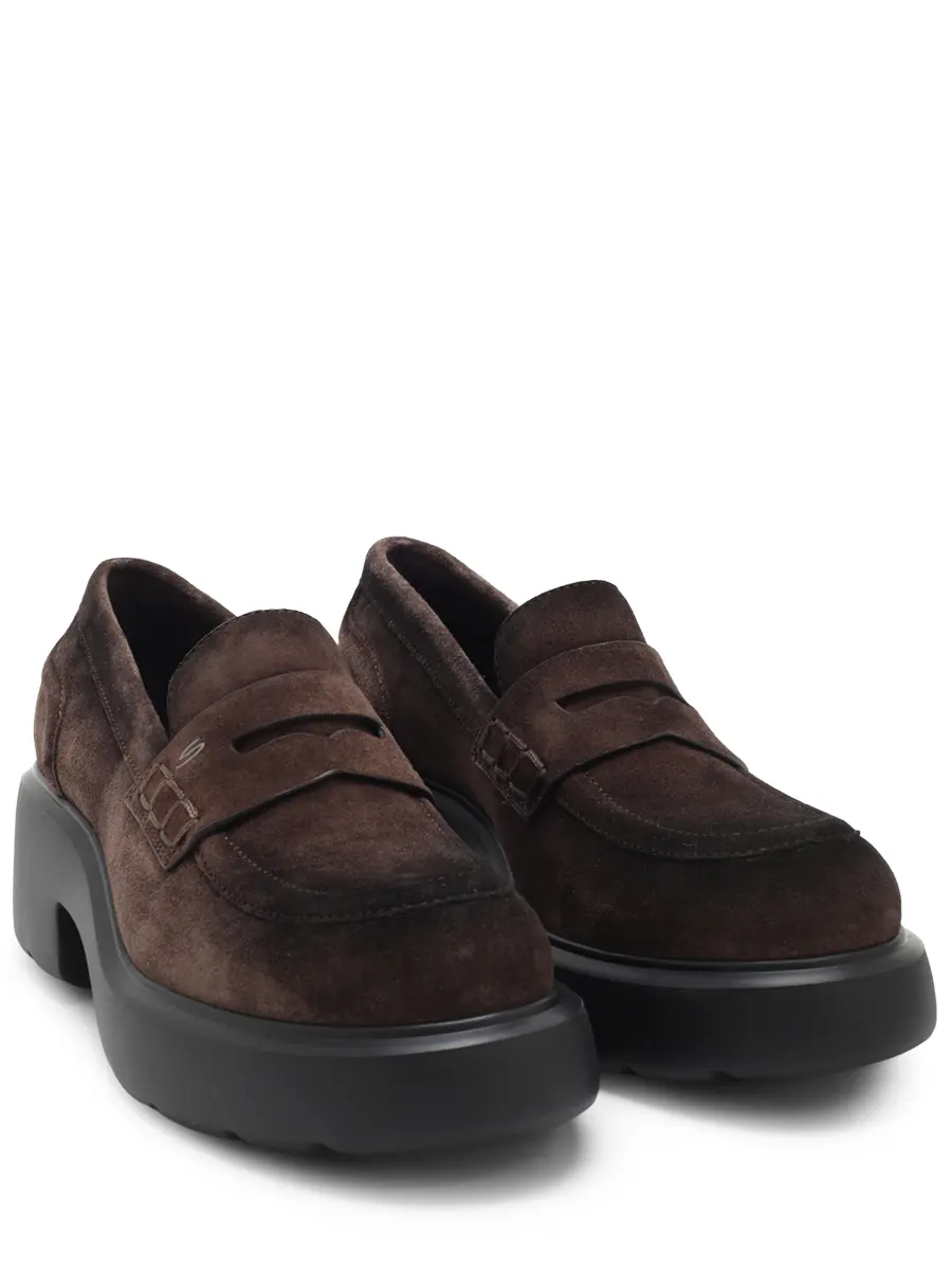 Лоферы замшевые