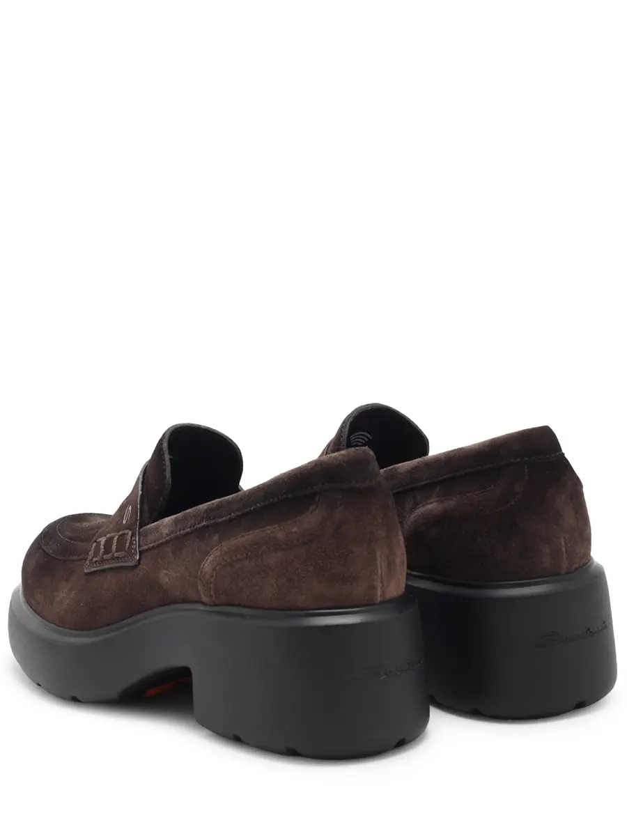 Лоферы замшевые