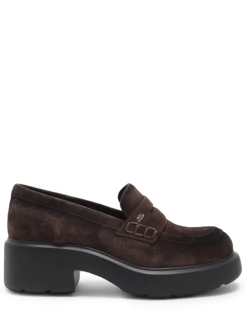 Лоферы замшевые SANTONI