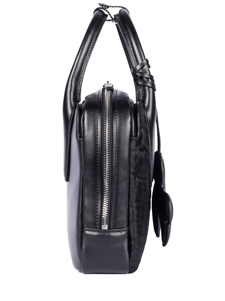 Сумка кожаная "Black Crocco"