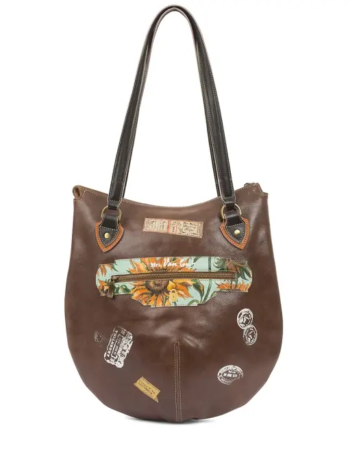 Сумка №19 кожаная "Подсолнухи для Mrs. Van Gogh" ANTE KOVAC