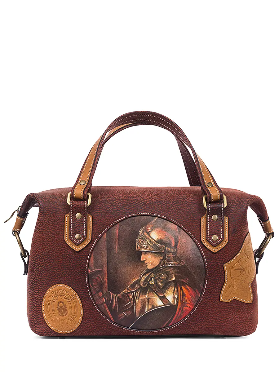 Сумка "Мужчина в доспехах" кожаная