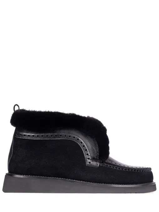 Ботинки замшевые "Black fur" на меху ANTE KOVAC