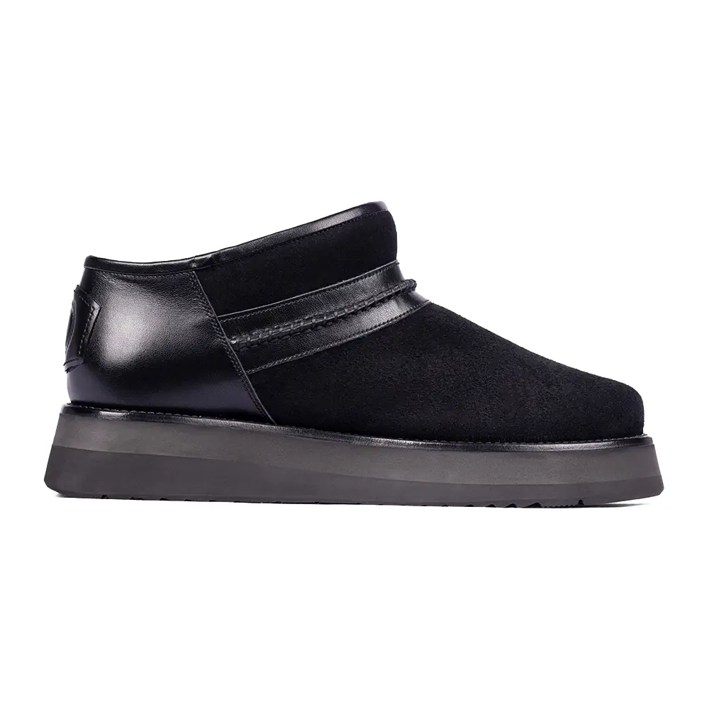 Угги кожаные "Black" на меху