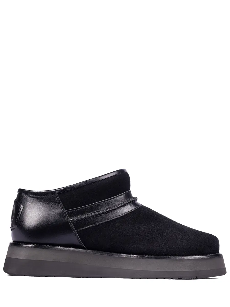 Угги кожаные "Black" на меху