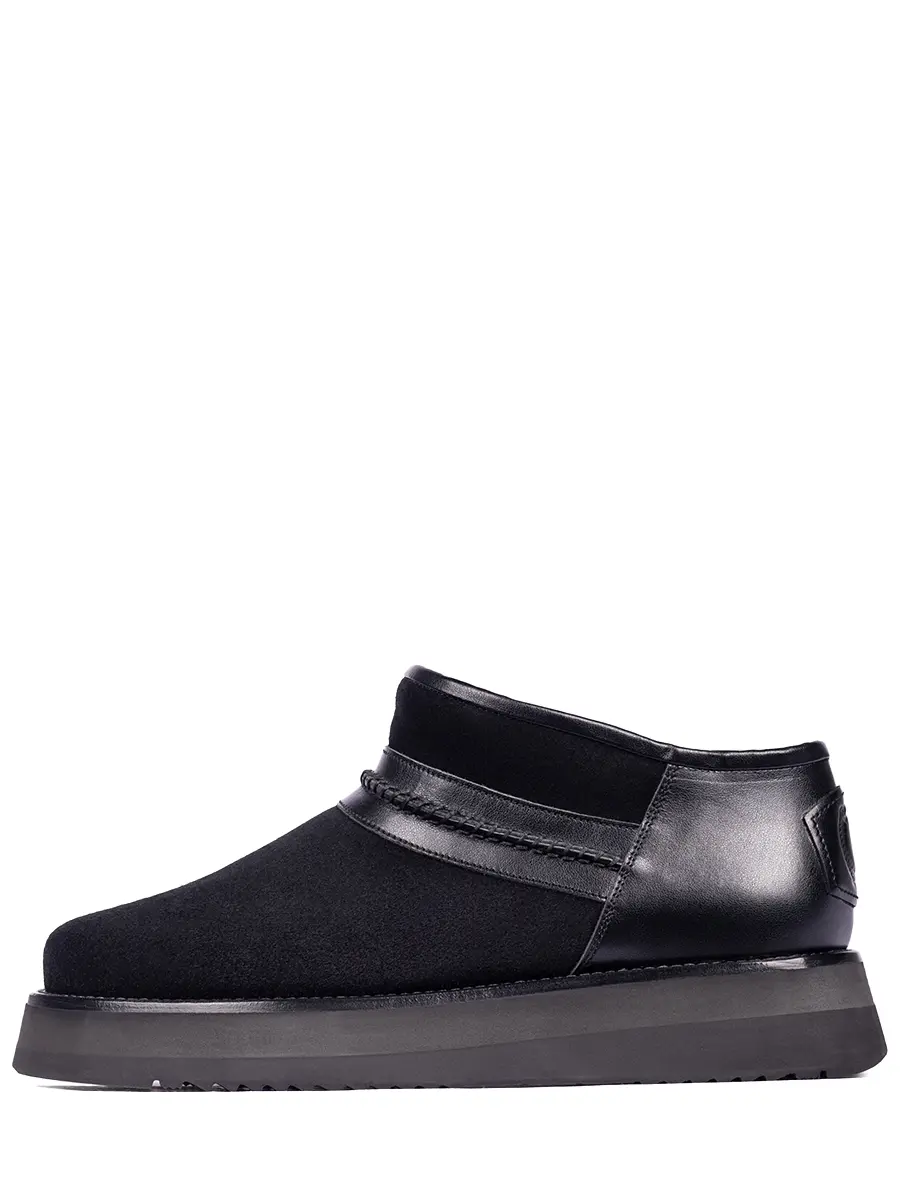 Угги кожаные "Black" на меху