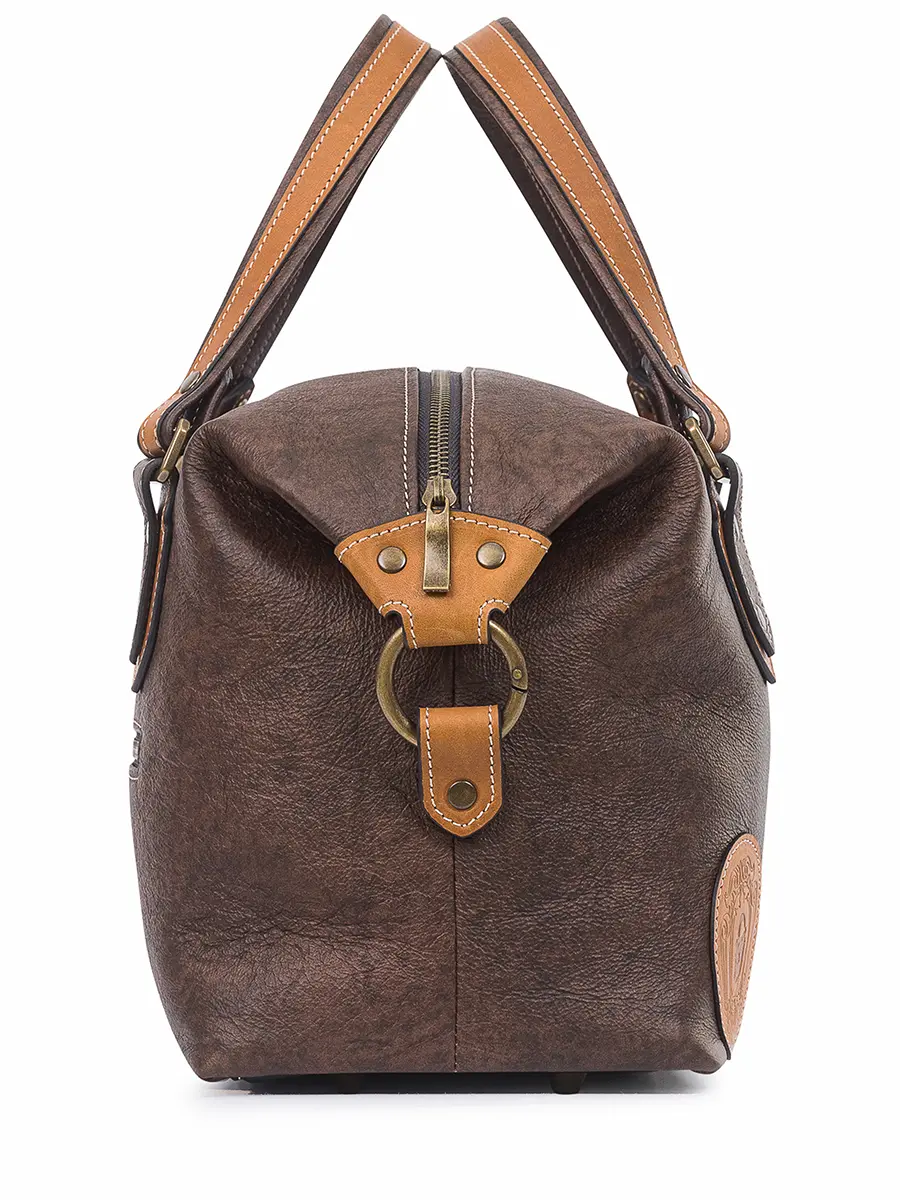 Сумка №7 "Мужчина в доспехах" кожаная