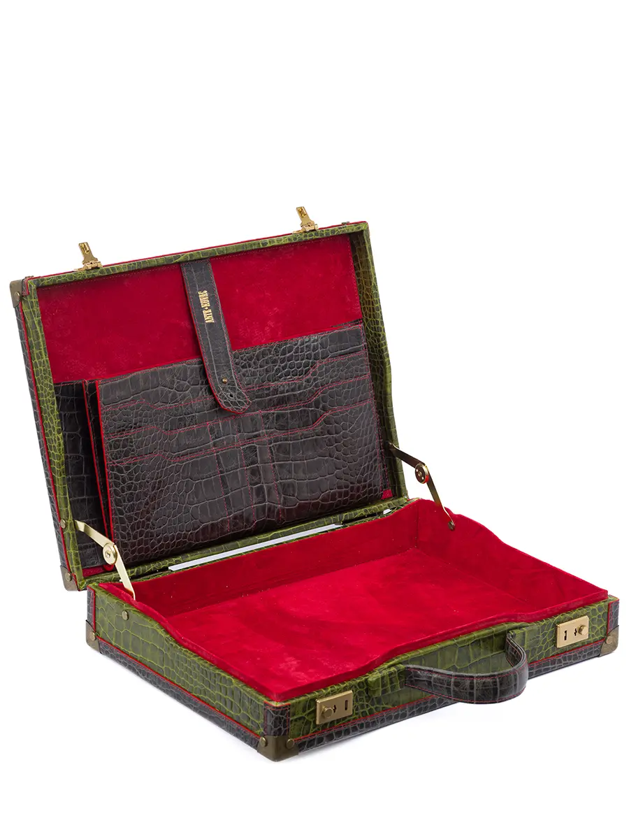 Дипломат "Охота" кожаный