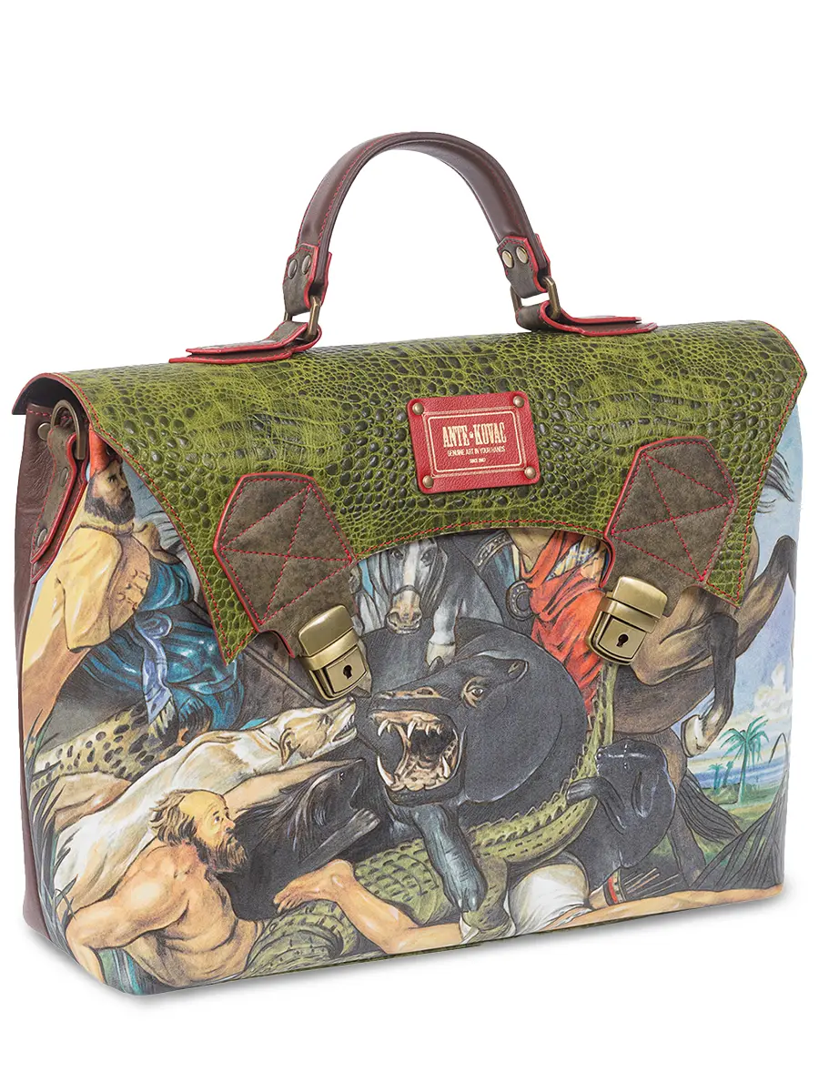 Портфель кожаный "Охота"