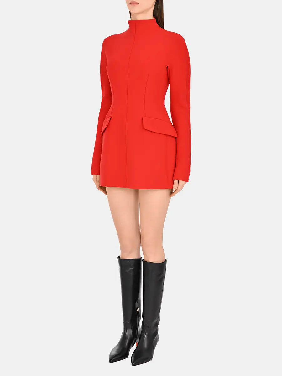 Платье однотонное