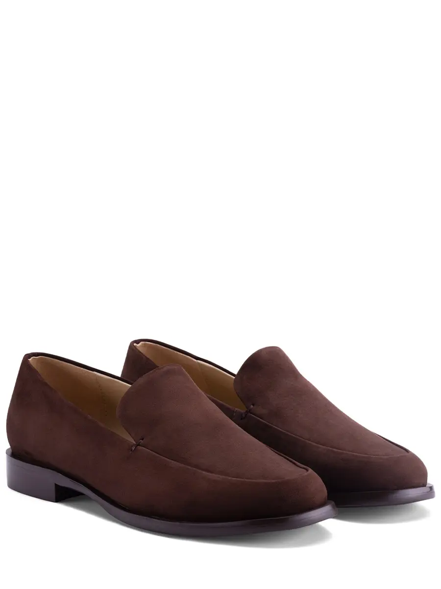 Лоферы замшевые