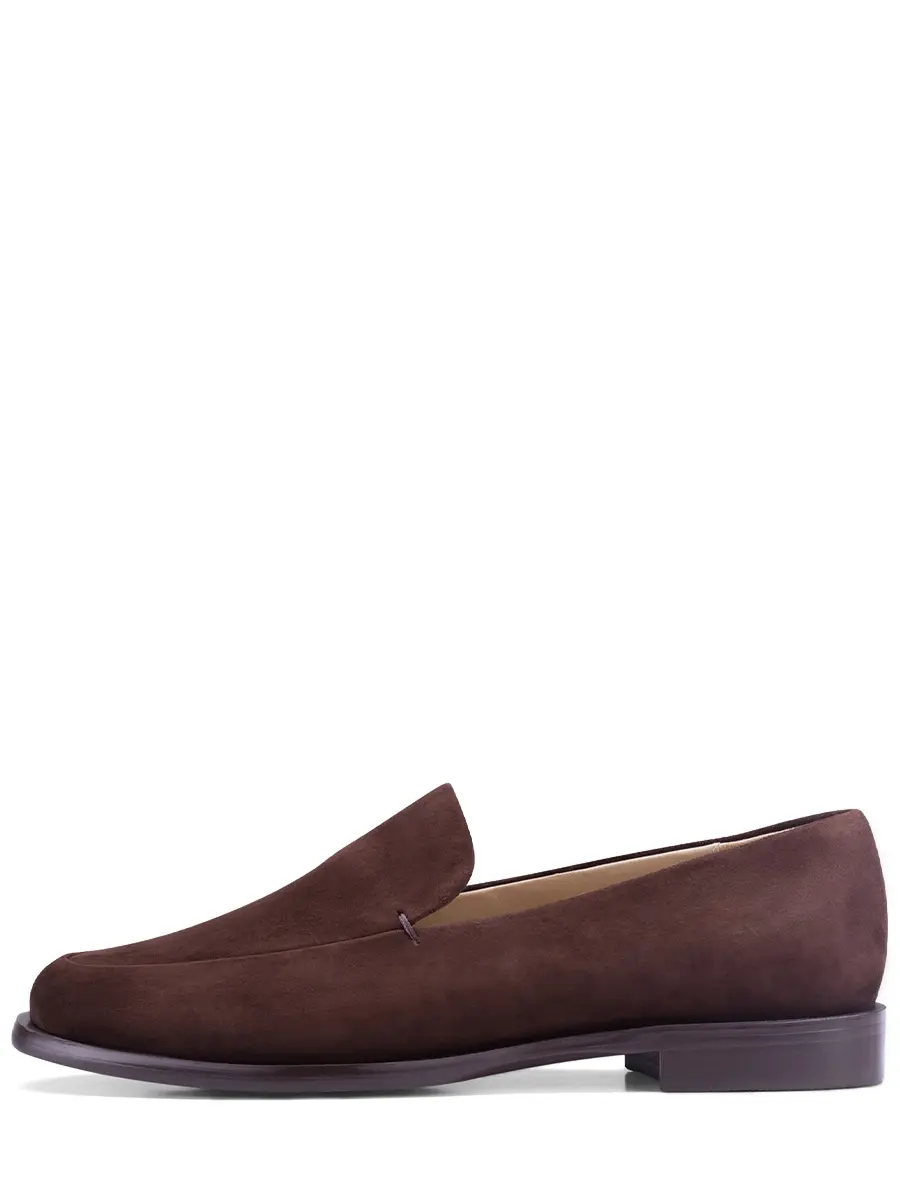 Лоферы замшевые