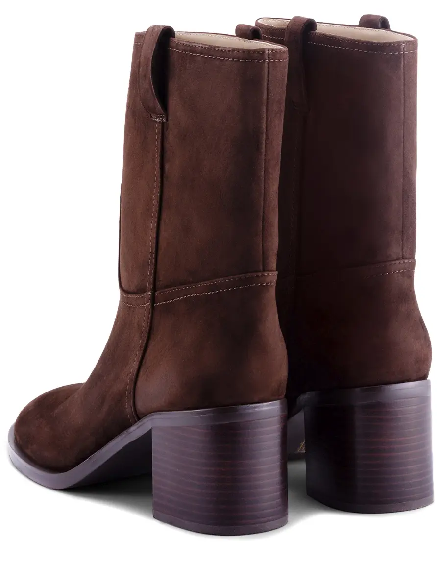 Полусапоги из замши