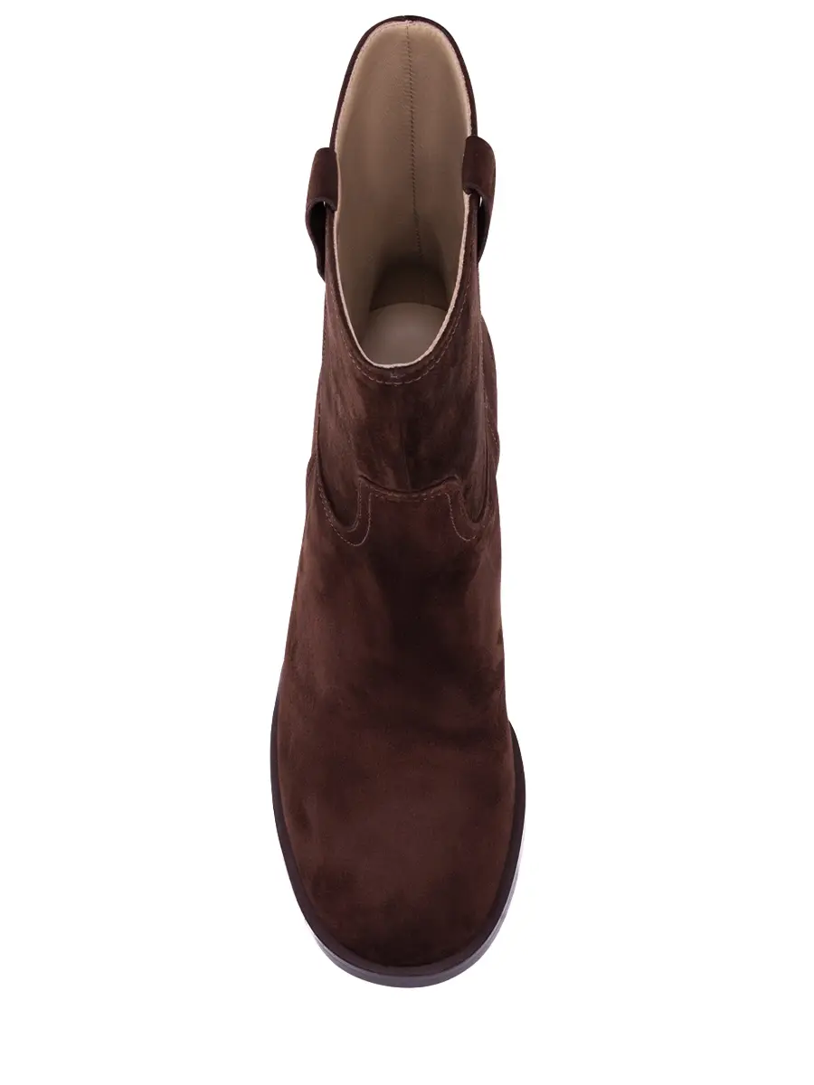 Полусапоги из замши