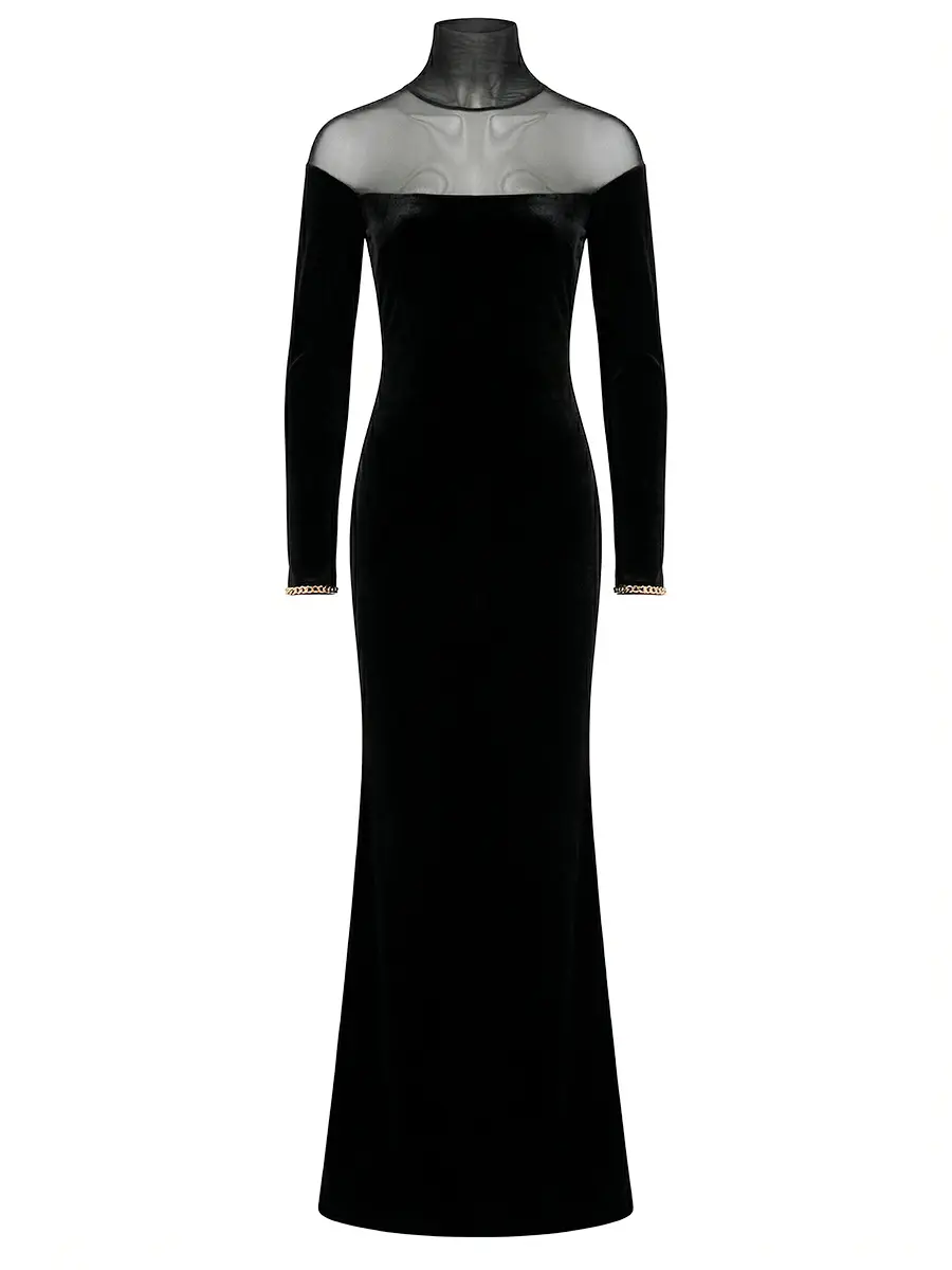 Платье комбинированное