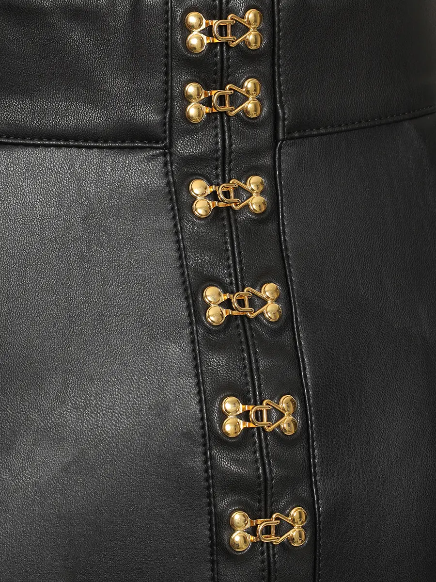 Юбка из экокожи