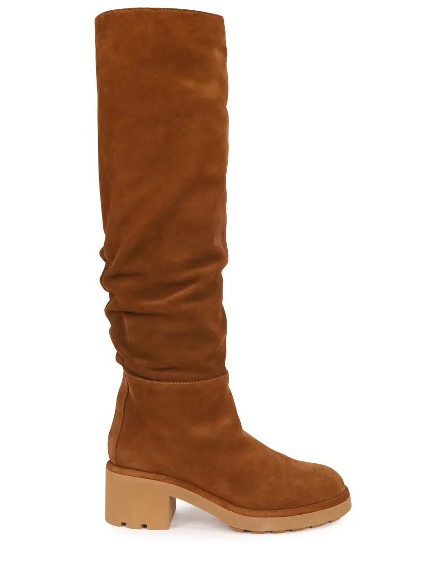 Сапоги замшевые