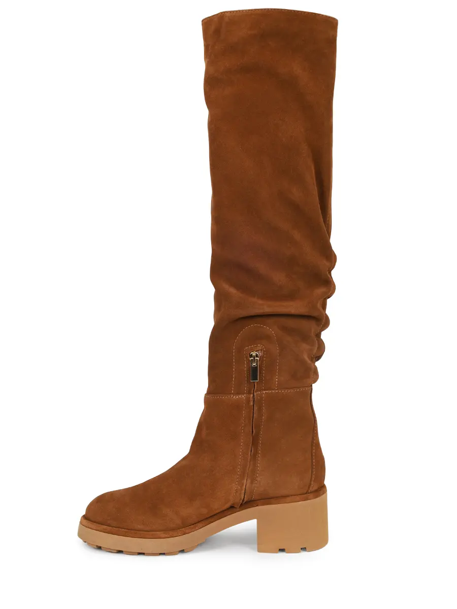 Сапоги замшевые