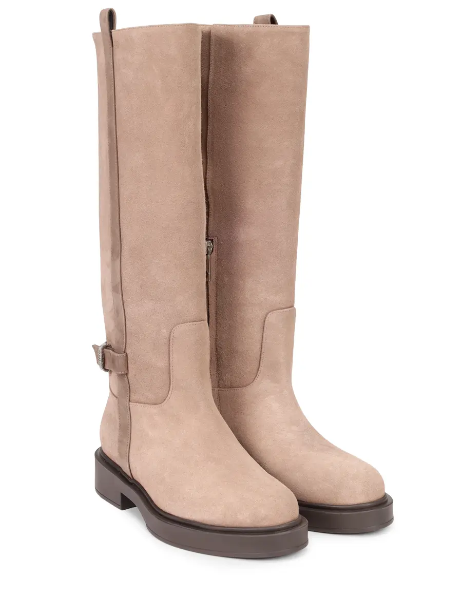 Сапоги замшевые